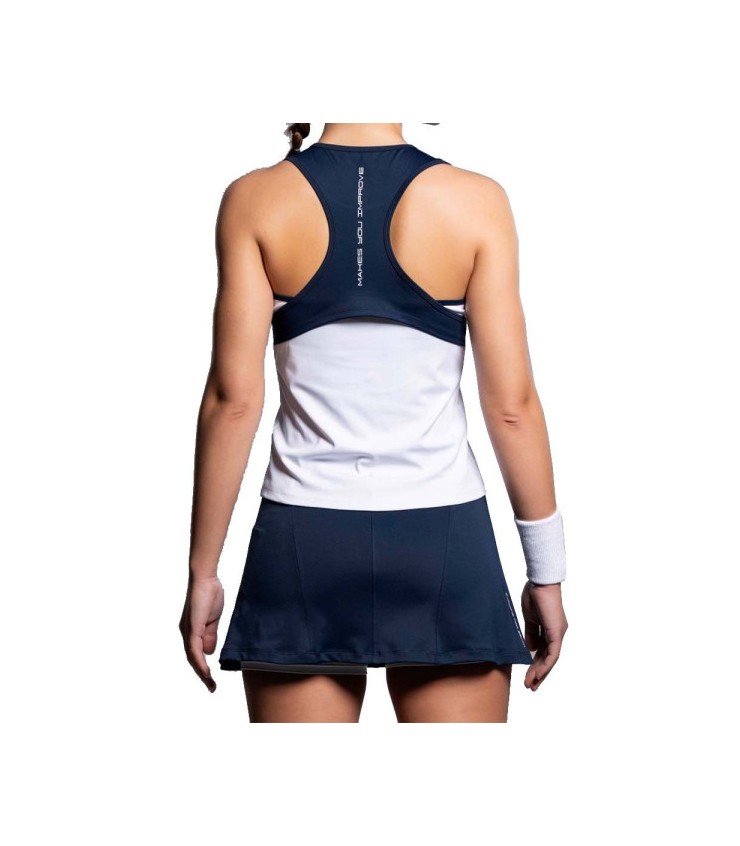 T-shirt sem mangas da equipe nox branco / azul marinho 4