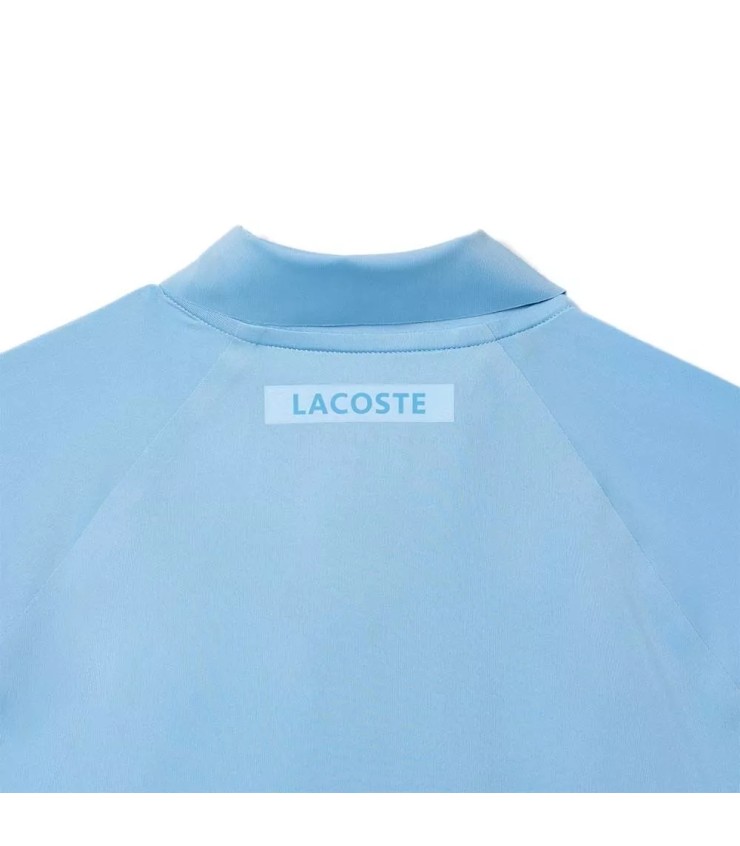 Blaues Tennis-Poloshirt von Novak Djokovic von Lacoste | Ipontennis