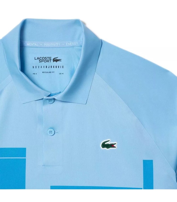 Polo Blu da Tennis Novak Djokovic di Lacoste | Ipontennis