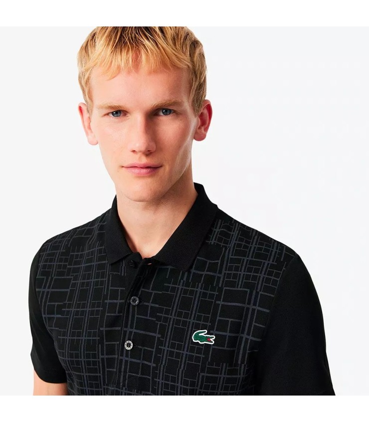 Polo de Tenis Lacoste Novak Djokovic Negro 8