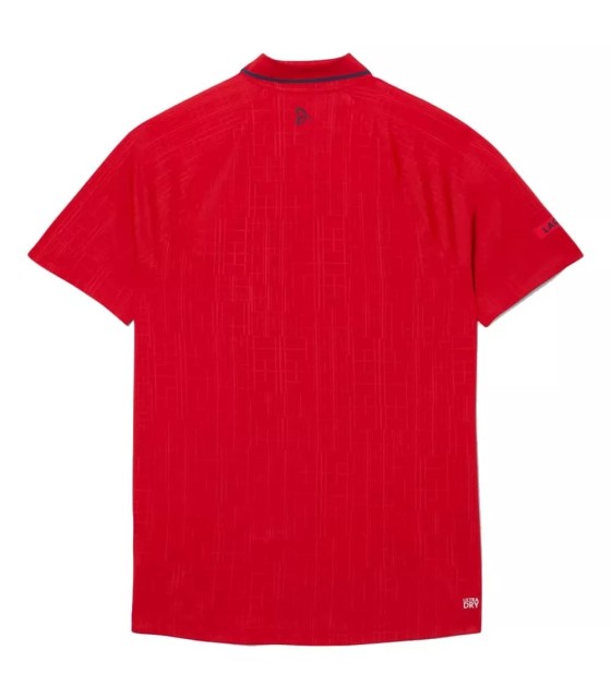 Polo da Tennis Lacoste Novak Djokovic in Campo Rosso