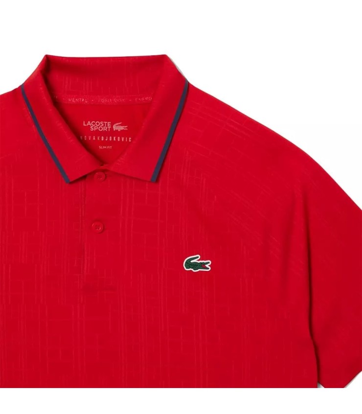 Polo de Tennis Lacoste Novak Djokovic en Court Rouge
