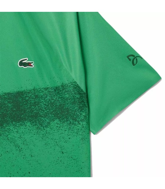 Polo verde bianco Lacoste Tennis Novak Djokovic. | Ipontennis