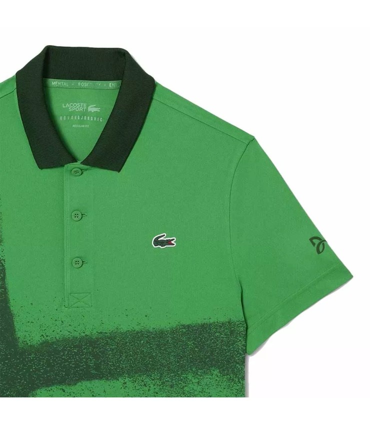 Polo Lacoste Tennis Fan Novak Djokovic Grün Marine Polo | Ipontennis