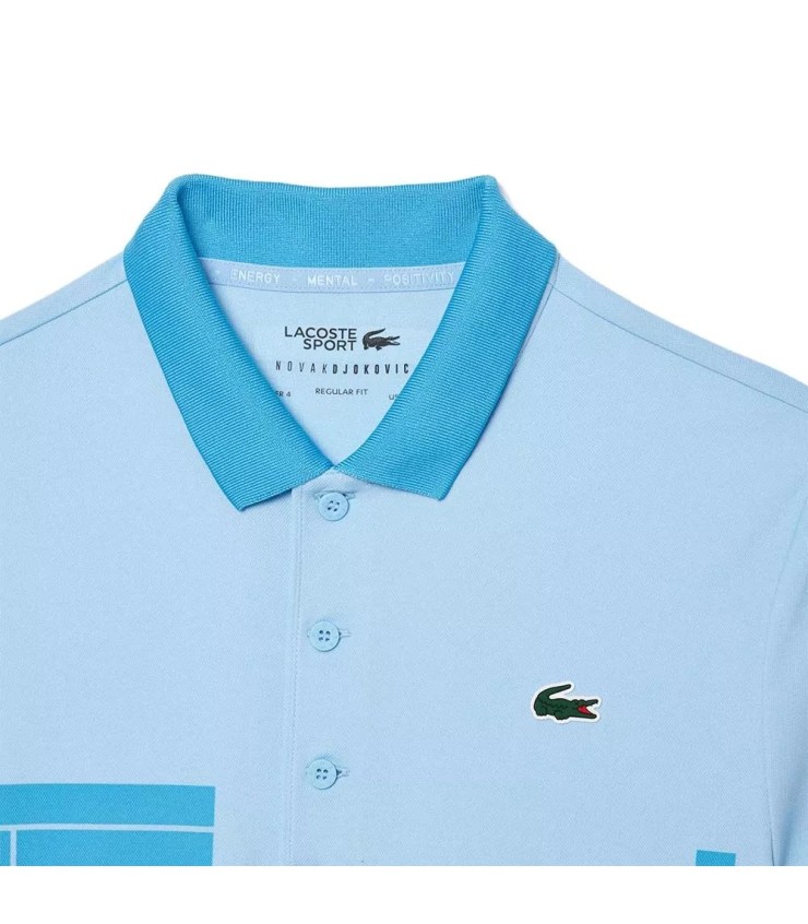Lacoste Tennis Novak Djokovic Fan Light Blue Polo | IPONTENNIS