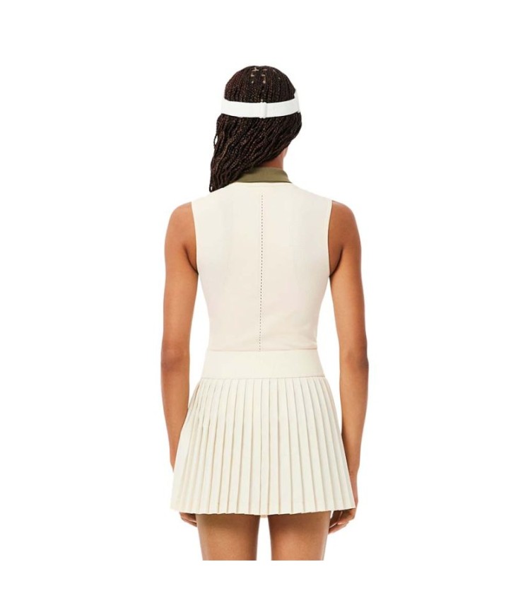 Polo Lacoste Donna della manica beige 5