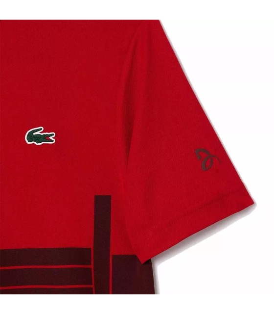 LACOSTE TENNIS POLO NOVAK DJOKOVIC RED FAN VER |&nbsp;Ipontennis
