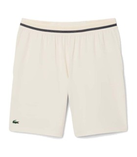 Pantaloni corti Lacoste Tennis x Novak Djokovic Bianco rotto 1