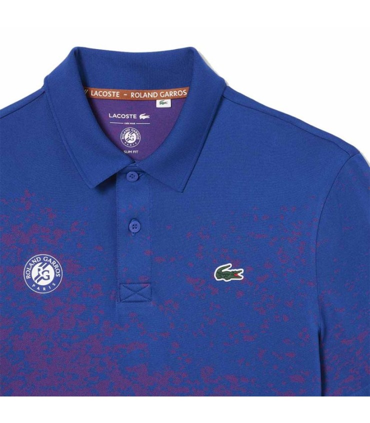 Polo Lacoste Sport Roland Garros Blue / Rosa 4