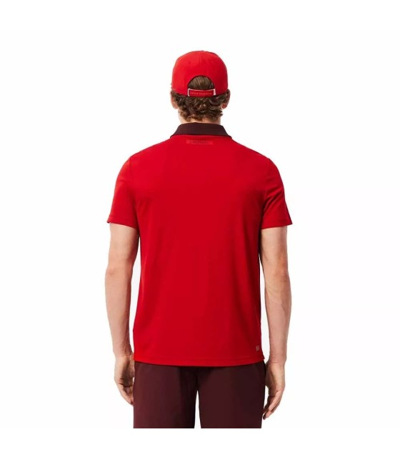 POLO LACOSTE TENNIS NOVAK DJOKOVIC ROT FAN-V | Ipontennis