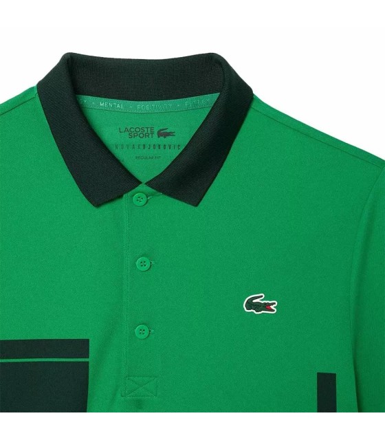 POLO LACOSTE TENNIS NOVAK DJOKOVIC VERDE VERSIONE FAN | Ipontennis