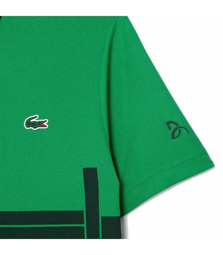 POLO LACOSTE TENNIS NOVAK DJOKOVIC VERDE VERSIONE FAN | Ipontennis