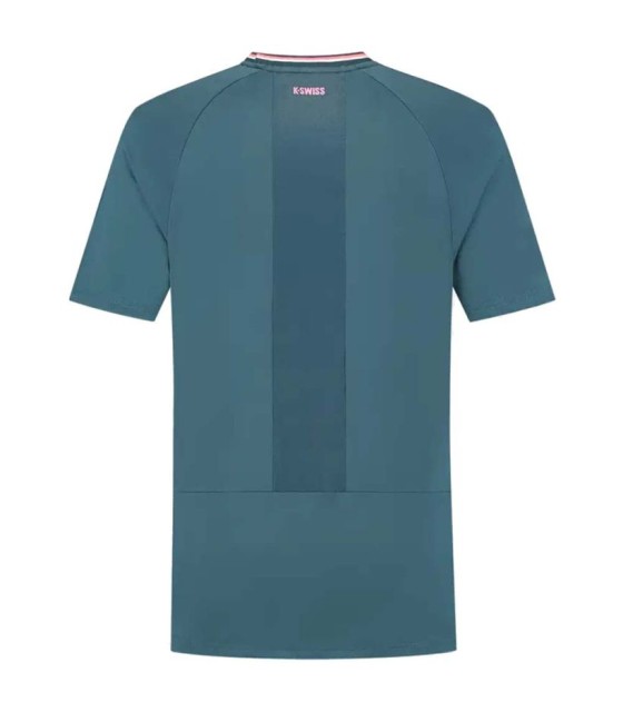 K-Swiss Hypercourt Mesh Crew Blue T-Shirt 2