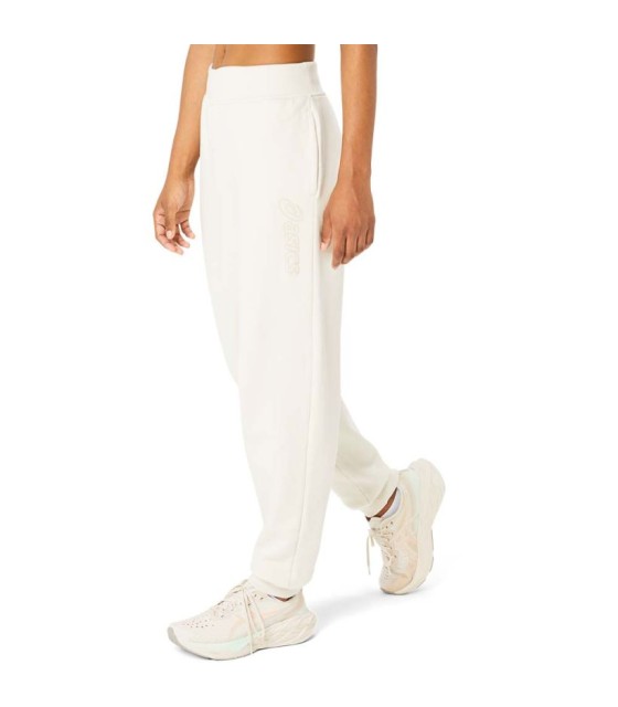 Pantalón Asics Logo Mujer Blanco roto 3