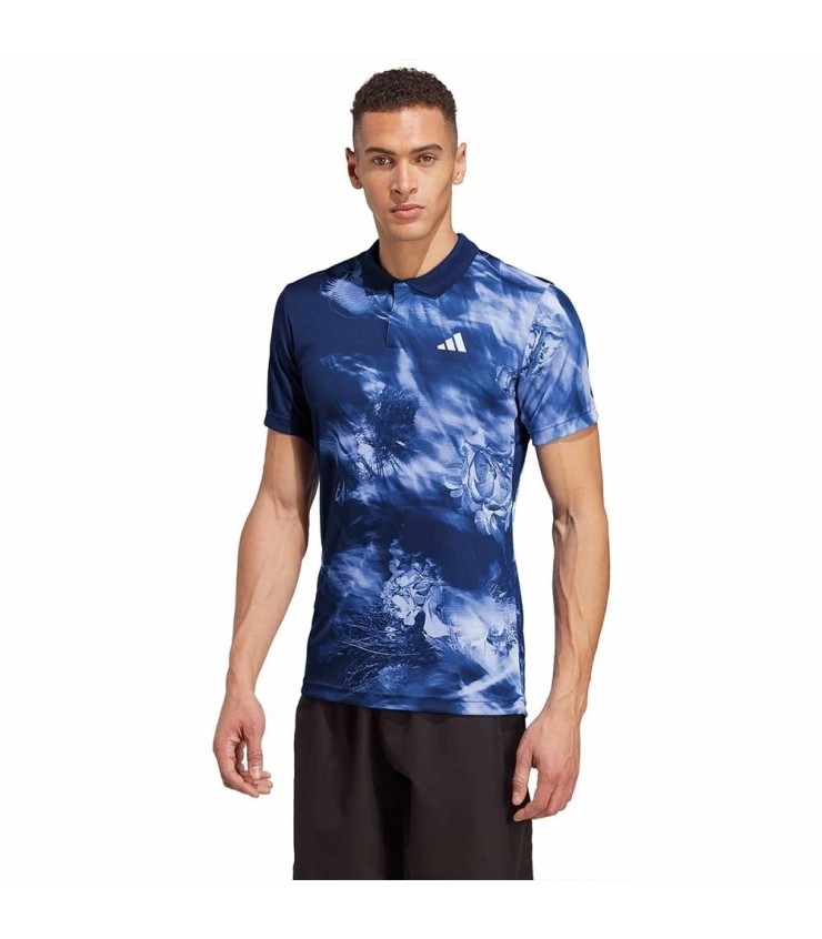 Adidas Melbourne HEAD.RDY FreeLift Polo Blu Stampato | Ipontennis