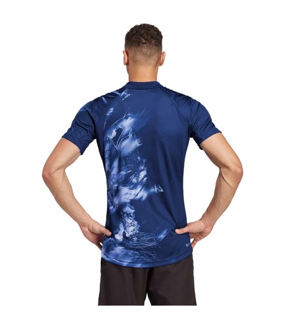 Adidas Melbourne HEAD.RDY FreeLift Polo Blu Stampato | Ipontennis