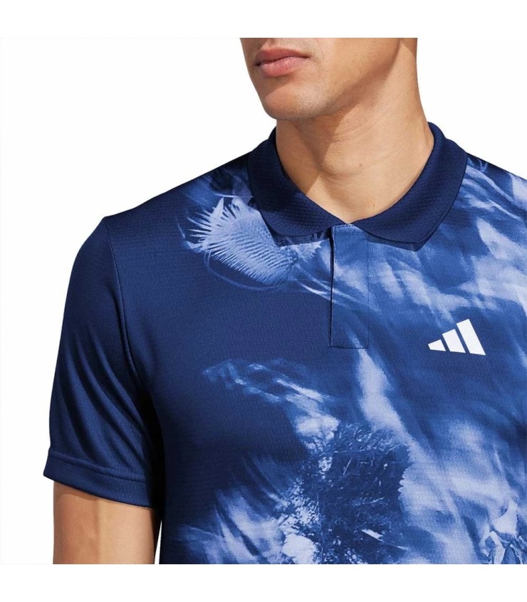 Adidas Melbourne HEAD.RDY FreeLift Polo Blau Bedruckt | Ipontennis