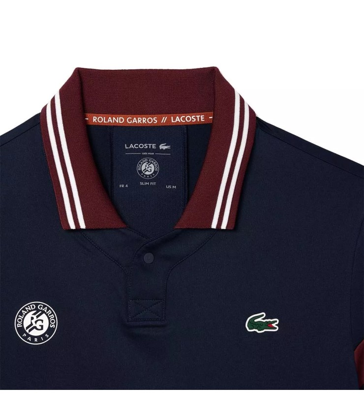 Polo blu navy di Lacoste Tennis x Daniil Medvedev Roland Garros | Ipontennis