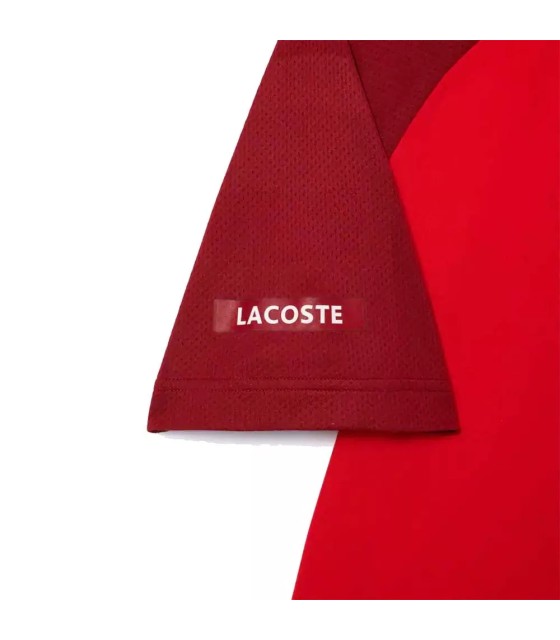 Polo rosso bordeaux di Lacoste Tennis x Daniil Medvedev. | Ipontennis