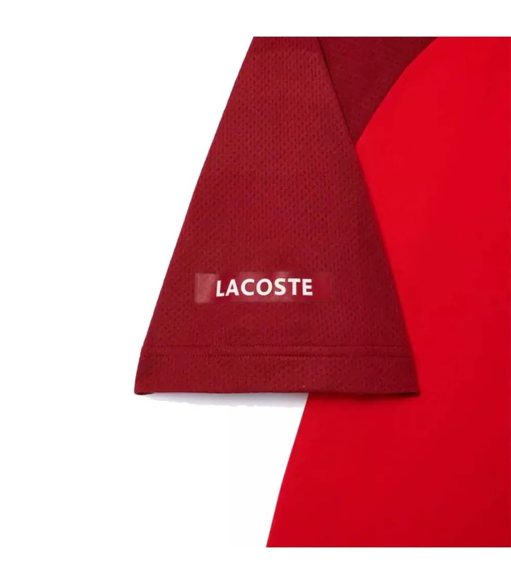 Polo rosso bordeaux di Lacoste Tennis x Daniil Medvedev. | Ipontennis