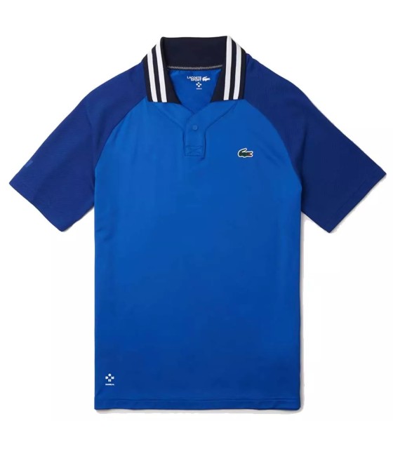 Polo azul de tenis de Lacoste Daniil Medvedev 1