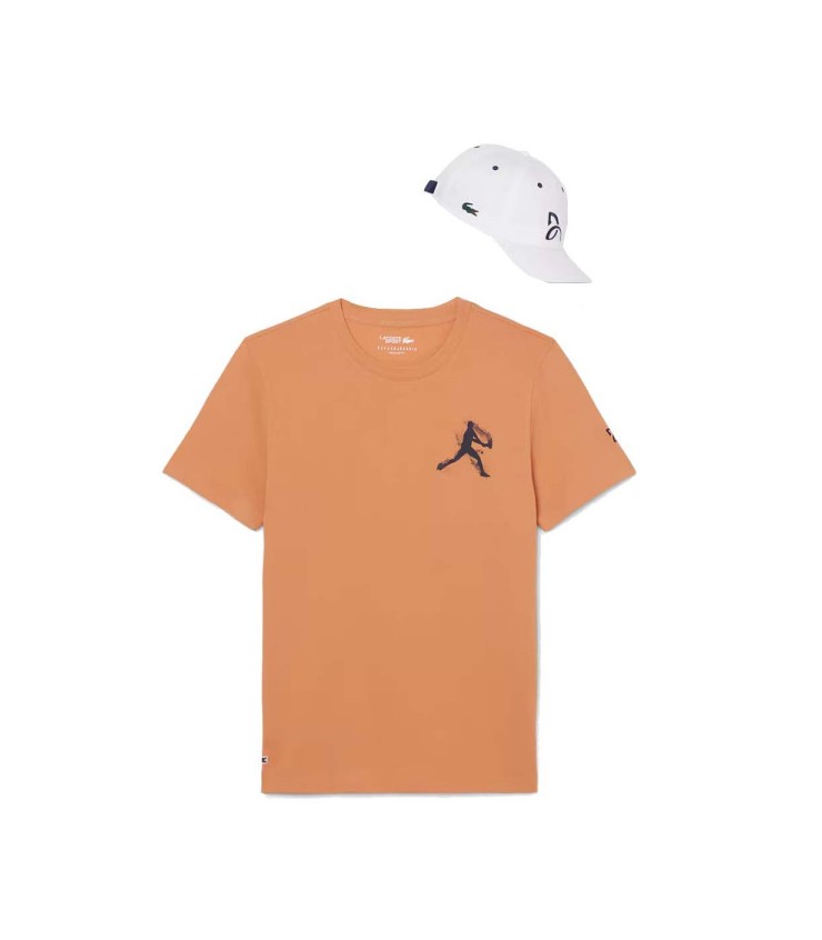 T-shirt do pacote + tampa Lacoste Tênis x Novak Djokovic Orange 1