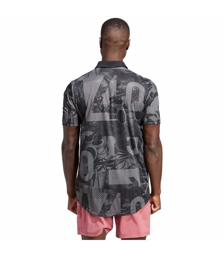 Graues Adidas Club Graph Polo | Ipontennis