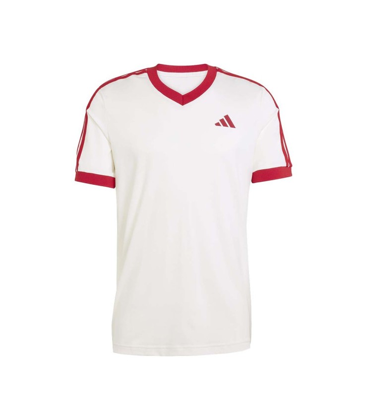 T-shirt Adidas Tennis Classics Bianco / Rosso 1
