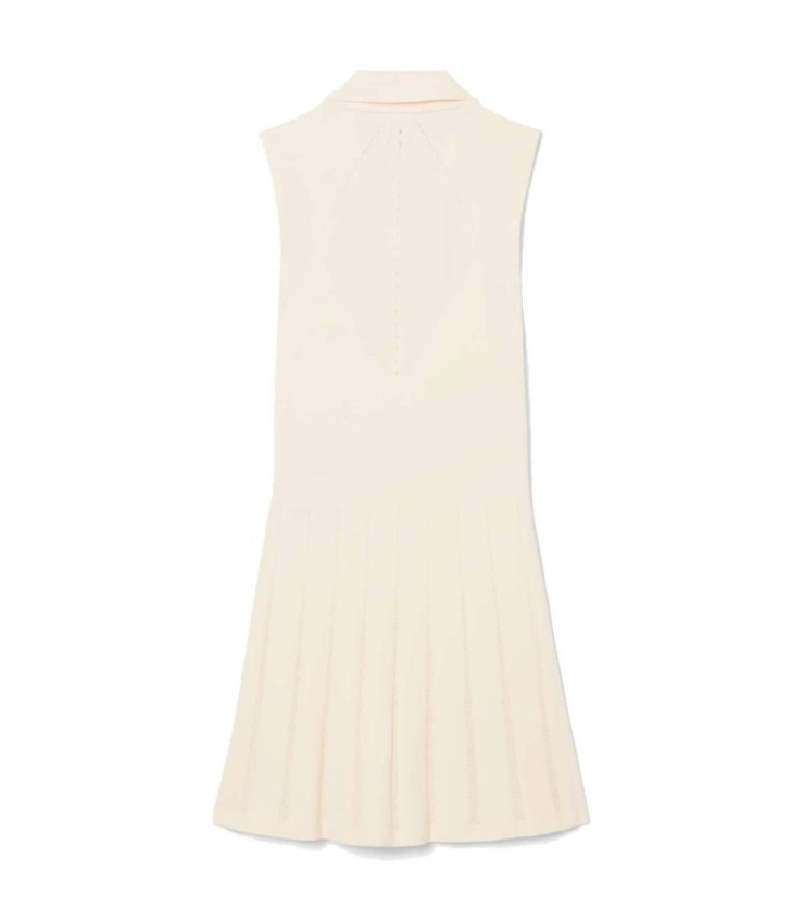 Dress Lacoste Tennis Stretch Beige Woman 2
