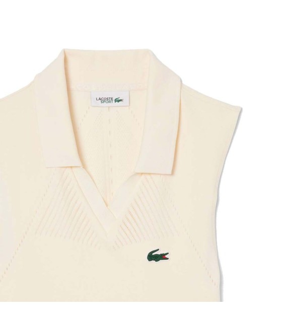 Vestido Lacoste Tenis Stretch Mujer Beige 3