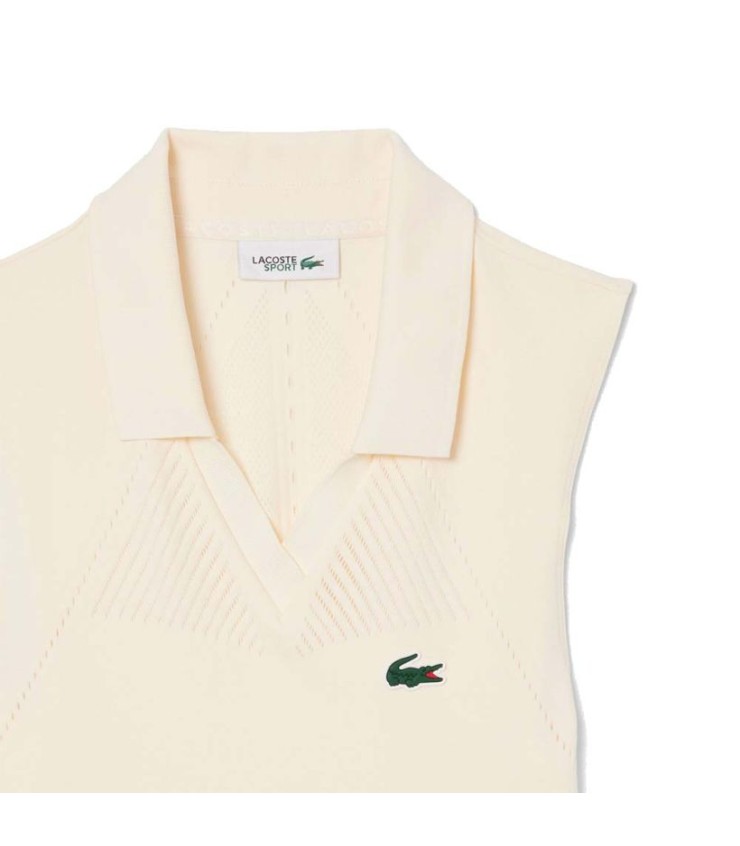 Vestito Lacoste Tennis Stretch Beige Woman 3
