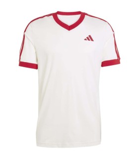 T-shirt Adidas Tennis Clássicos Branco / Vermelho 1