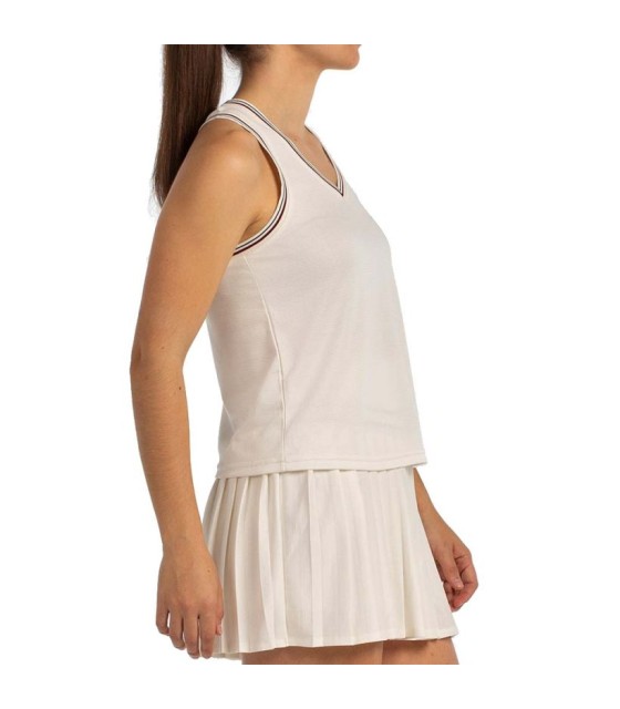 T-Shirt Bullpadel Aza Femme Blanc Cassé 2