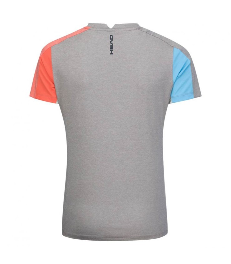 T-shirt Head Padel Tech Femme Gris / Bleu 2