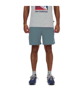 Short New Balance Essentials Bleu Gray 1