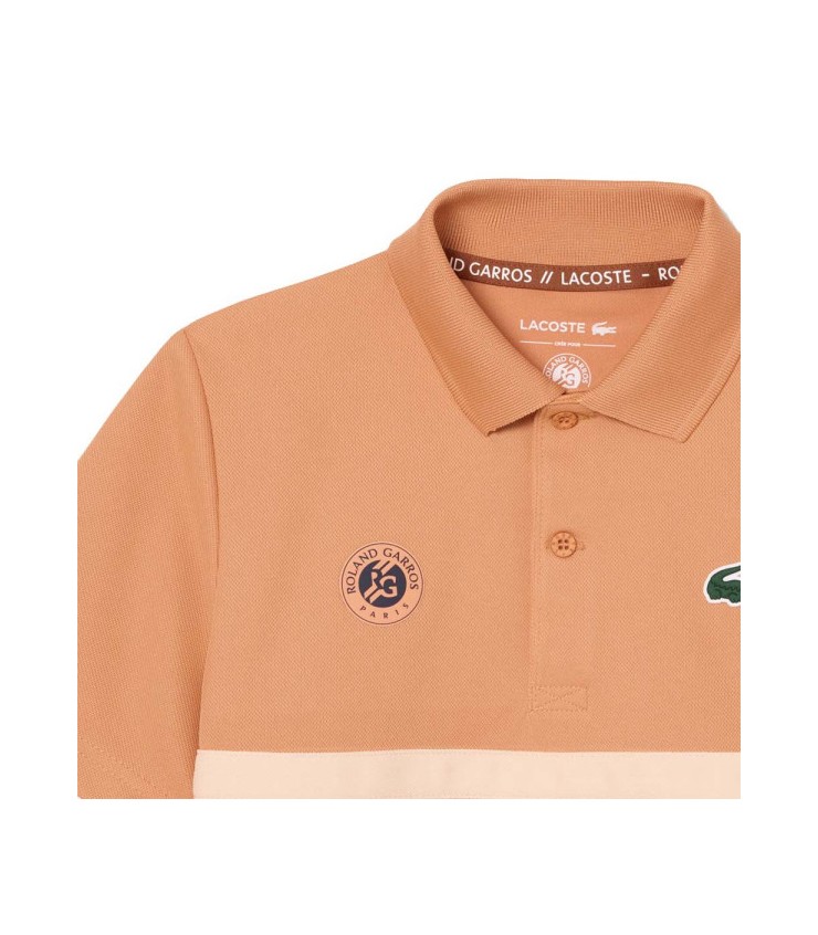 Polo Lacoste Roland Garros Ramles Junior Laranja 4
