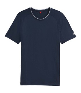 T-shirt Wilson equipe sem costura tripulação bleu marine 1