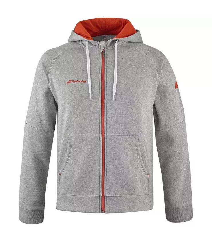 Jacket Babolat Exercise with Jasped Gray Zipper Orange