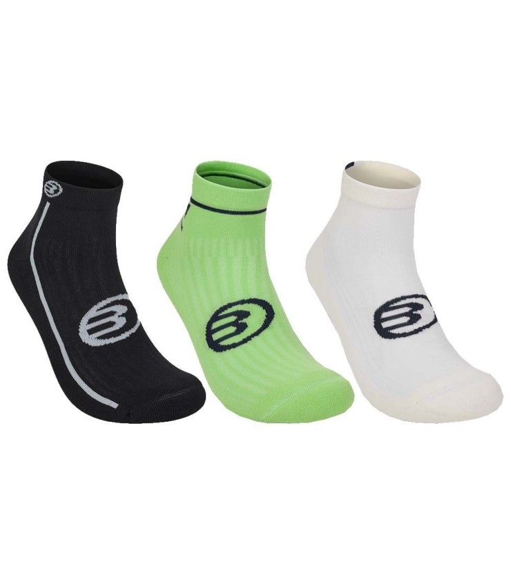 Calcetines Bullpadel Negro / Blanco / Verde (3 pares) 1