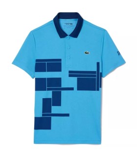 Polo Lacoste Tennis Novak Djokovic Versione Blue Fan 1