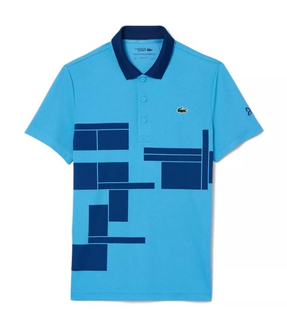 Polo Lacoste Tênis Novak Djokovic Blue Version Fan 1