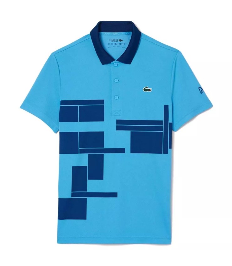 Polo Lacoste Tennis Novak Djokovic Versione Blue Fan 1