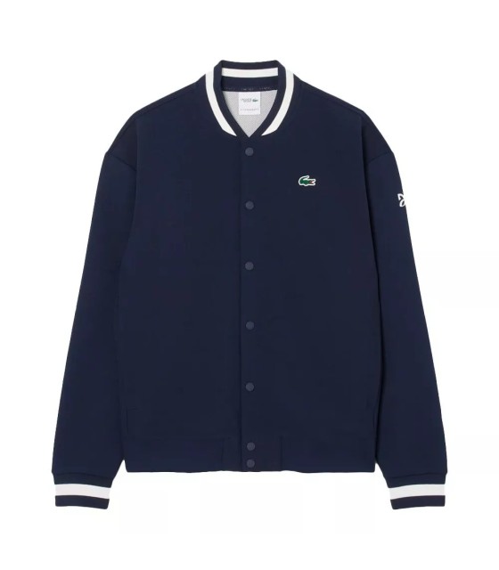 Giacca Blu Marino Bianca Lacoste Tennis x Novak Djokovic