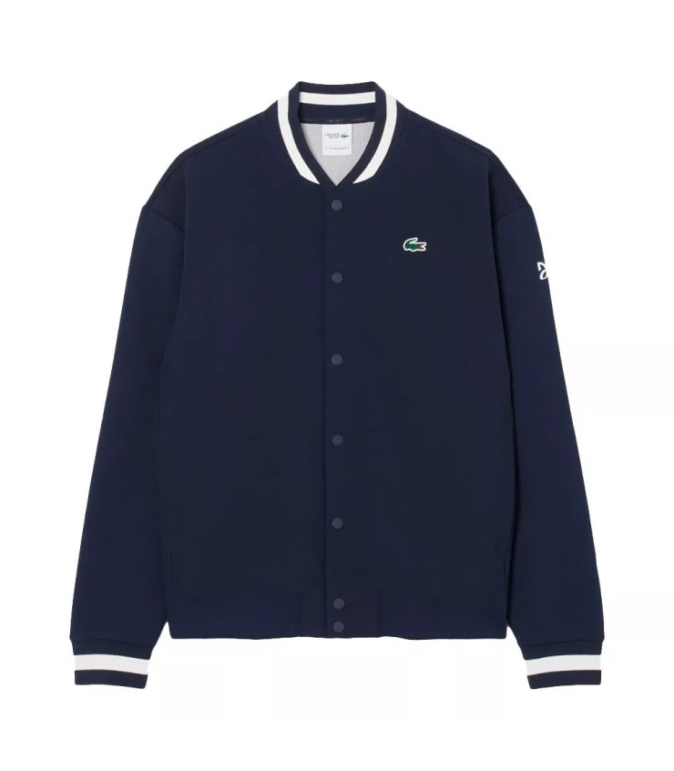 Giacca Blu Marino Bianca Lacoste Tennis x Novak Djokovic
