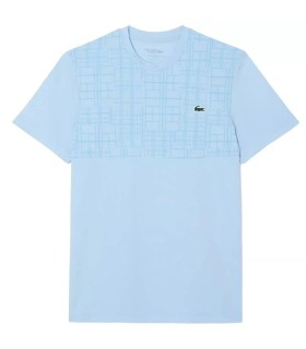 T-shirt Lacoste Tennis Novak Djokovic Ultra Dry Light Blue Stamp 1