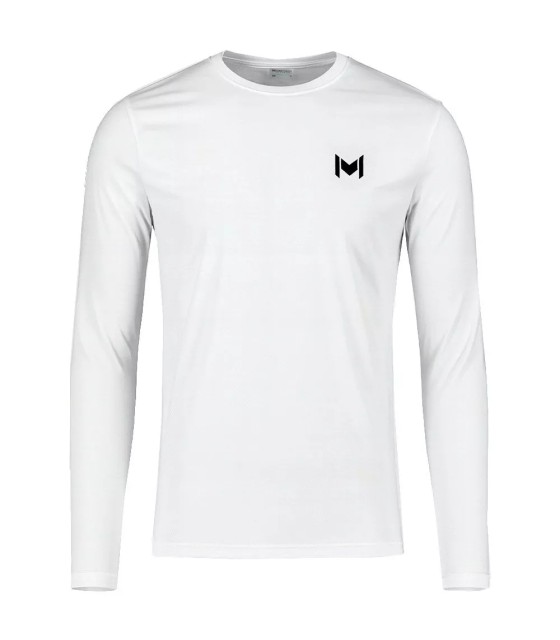 T-shirt de manga comprida de mouratoglou branco 1