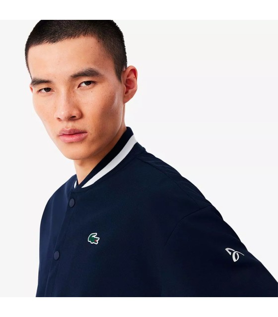 Giacca Blu Marino Bianca Lacoste Tennis x Novak Djokovic