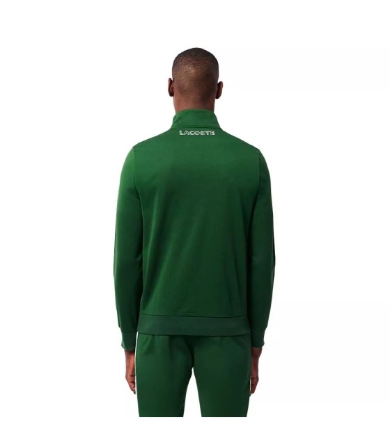 Casaco de Tênis com Fecho Verde Branco da Lacoste | Ipontennis