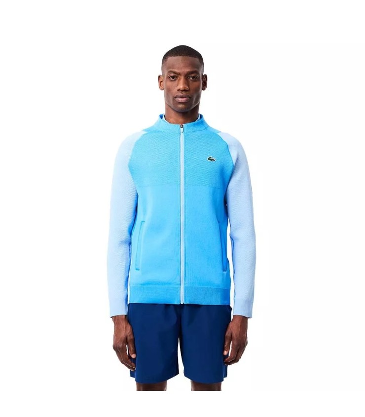 Hellblaue Tennisjacke von Lacoste Novak Djokovic | Ipontennis