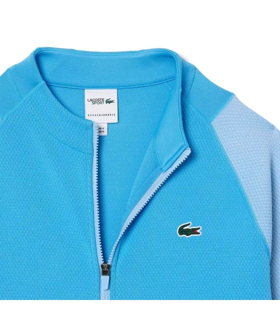 Lacoste Tennis Novak Djokovic Light Blue Jacket | IPONTENNIS